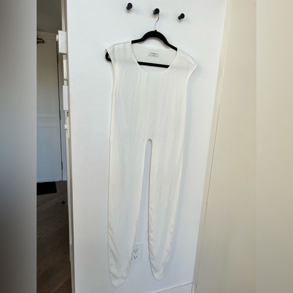 Tie-Front Silk Babaton Tank - Picture 3 of 5